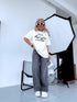 OVERSIZE T-krekls "THE BEST" - BALTS